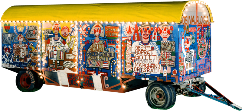 August Walla's contribution to the 1987 Luna Luna park was the Hand-Painted Circus Wagon